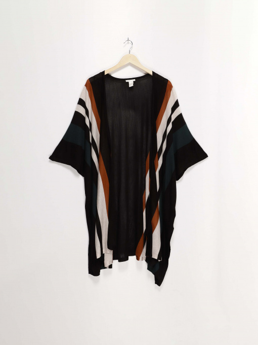 Кардиган H&M модель 0437542_чорний комб. Фото