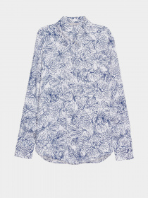 Сорочка H&M модель 0610730_білий з т.синім Фото