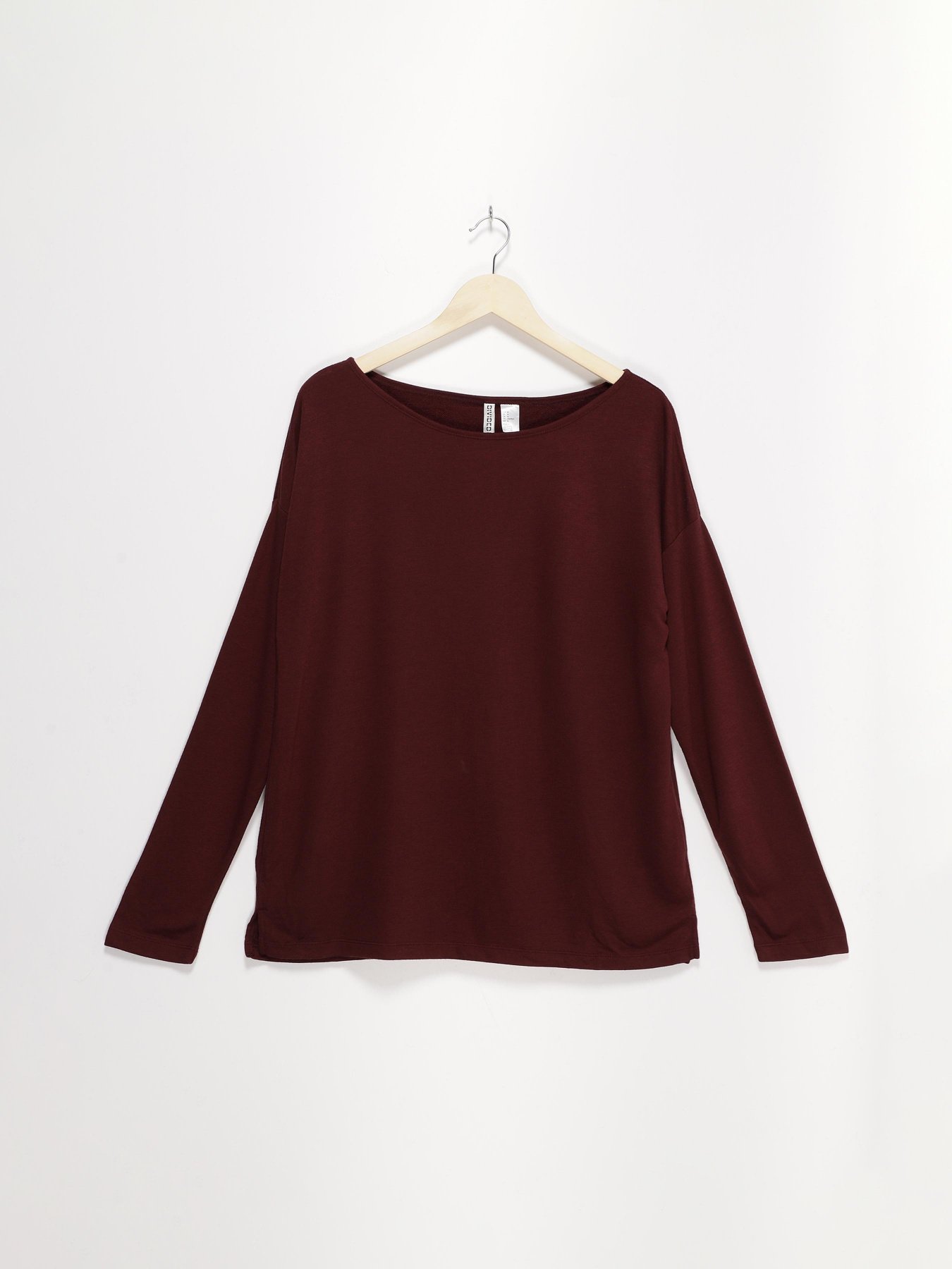 Лонгслив H&M модель 0438333_т.бордовий Фото