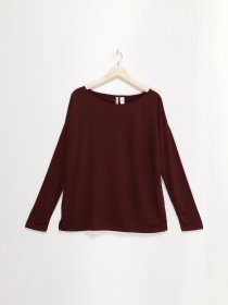 Лонгслив H&M модель 0438333_т.бордовий Фото