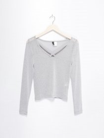 Лонгслив H&M модель 0440121_с.сірий Фото