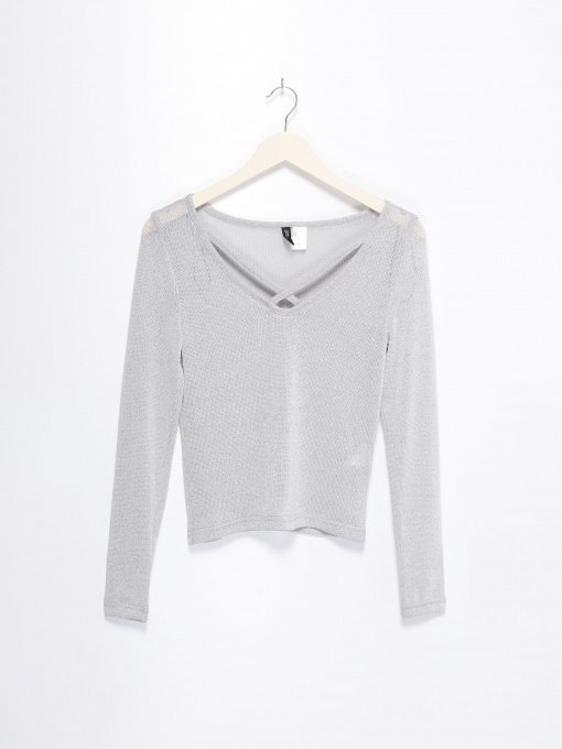 Лонгслів H&M модель 0440121_с.сірий Фото