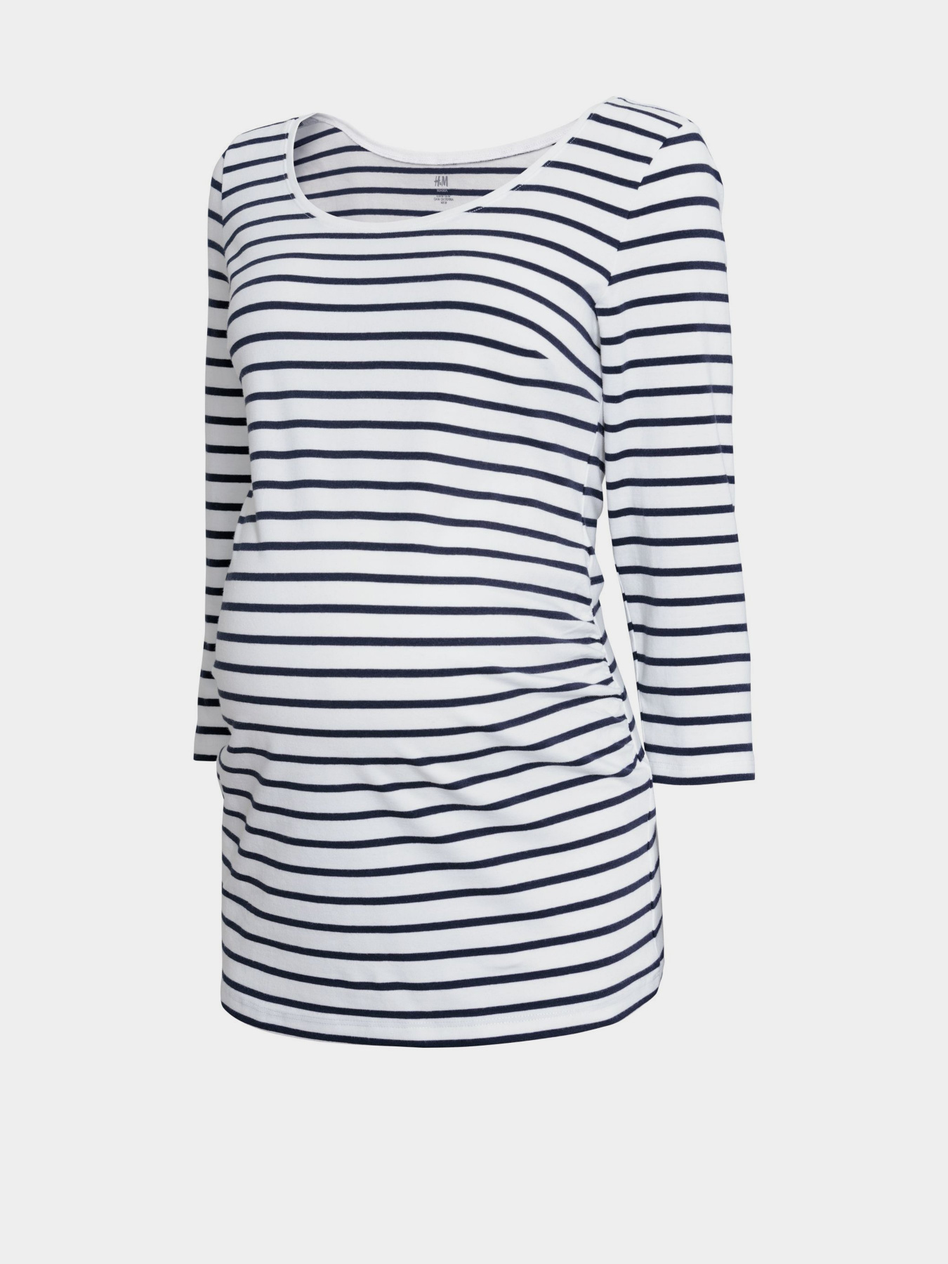 Лонгслів H&M модель 0617903_білий з т.синім Фото