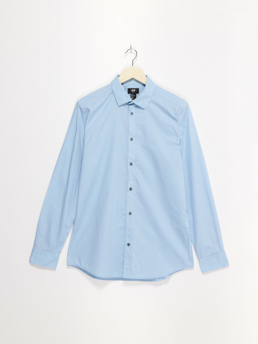 Рубашка H&M модель 0452244_блакитний Фото