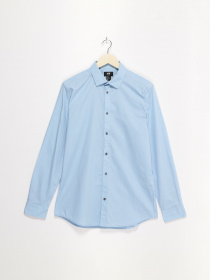 Рубашка повседневная H&M модель 0452244_блакитний Фото