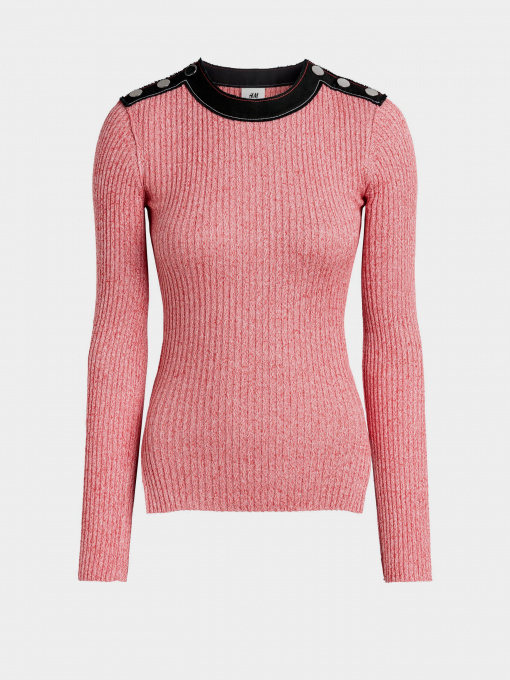 Джемпер H&M модель 0621387_рожевий комб. Фото