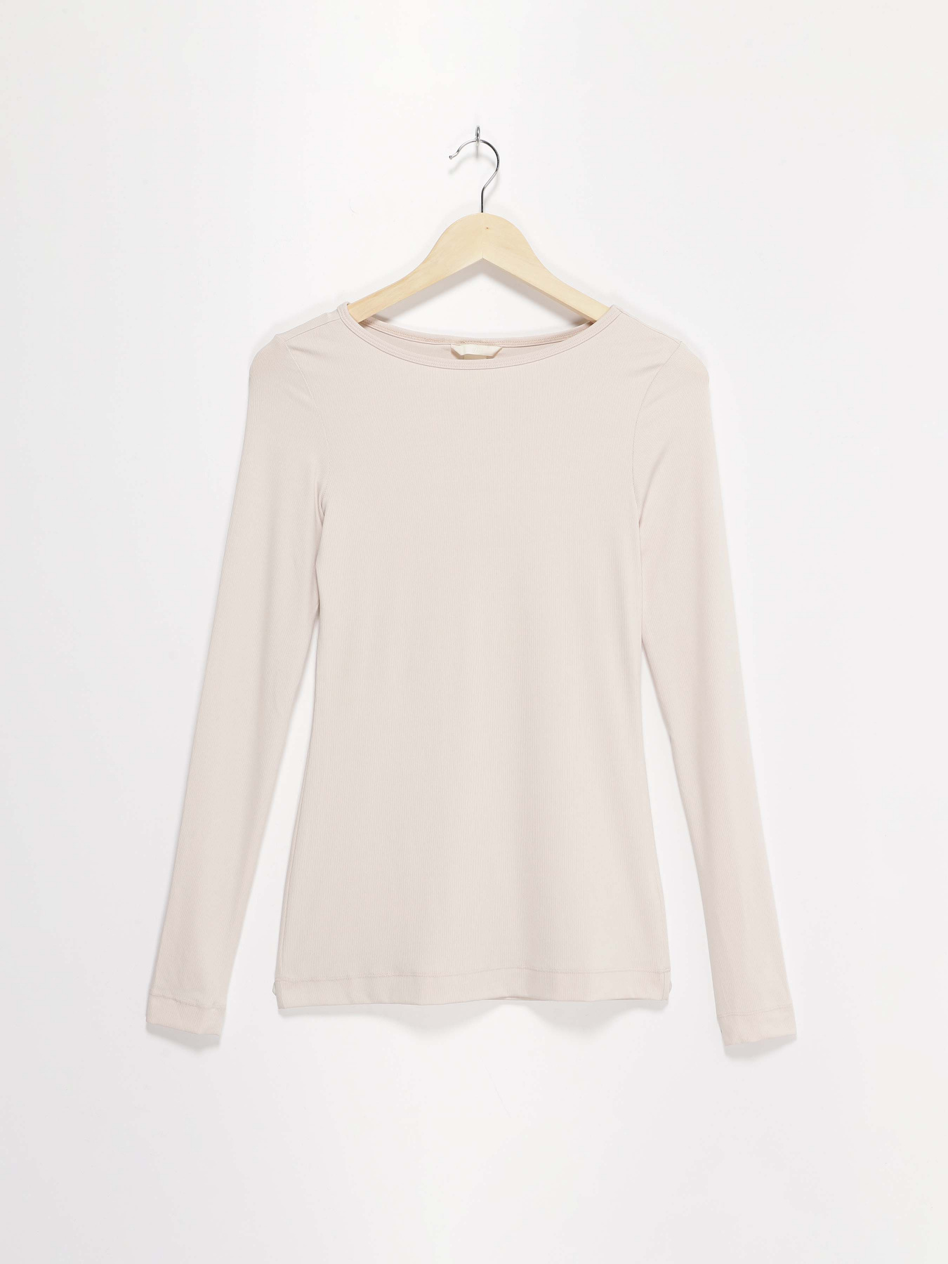 Лонгслив H&M модель 0455086_с.бежевий Фото