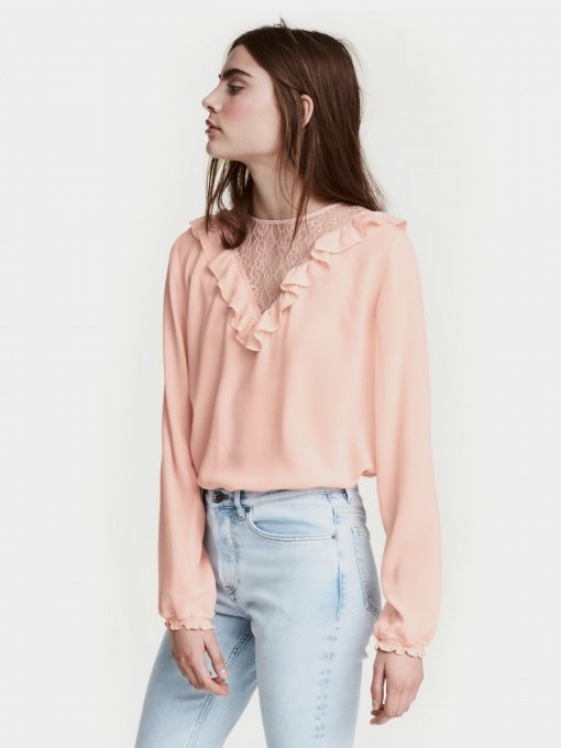 Блуза H&M модель 0457449_с.персиковий Фото