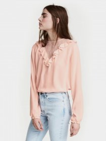 Блуза H&M модель 0457449_с.персиковий Блуза H&M модель 0457449_с.персиковий Фото