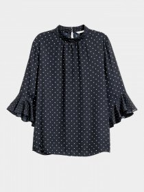Блуза H&M модель 0471976_т.синій з білим Блуза H&M модель 0471976_т.синій з білим Фото