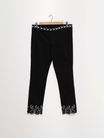 Брюки повседневные H&M модель 0476558_чорний Фото