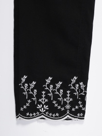 Брюки повседневные H&M модель 0476558_чорний з білим Фото