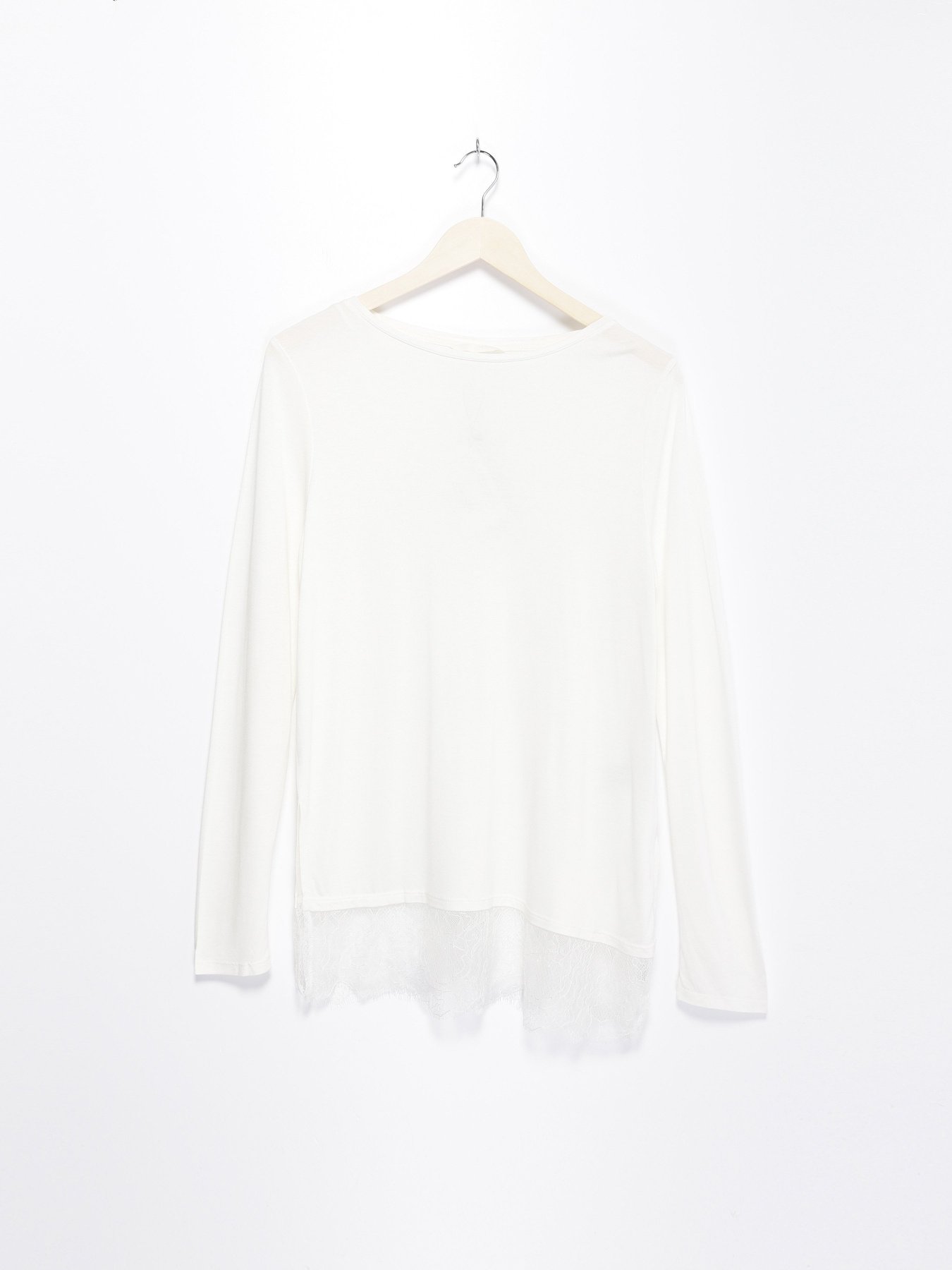 Лонгслив H&M модель 0477423_білий Фото