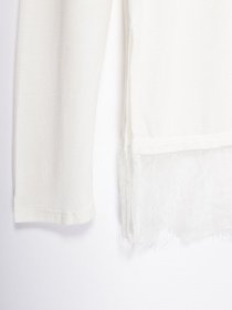 Лонгслив H&M модель 0477423_білий Фото