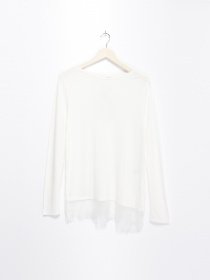 Лонгслив H&M модель 0477423_білий Фото