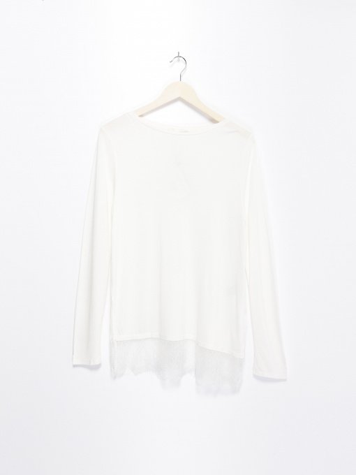 Лонгслів H&M модель 0477423_білий Фото