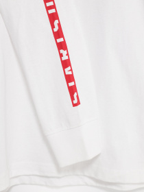 Лонгслив H&M модель 0478832_білий з червоним Фото