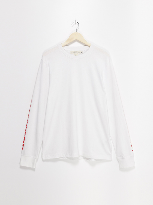 Лонгслив H&M модель 0478832_білий з червоним Фото