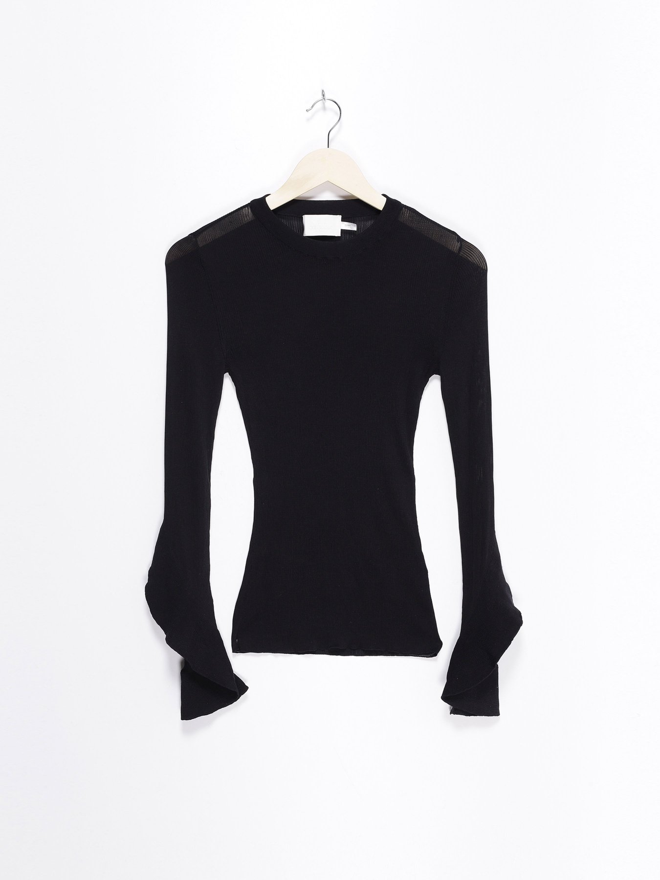 Лонгслив H&M модель 0486830_чорний Фото