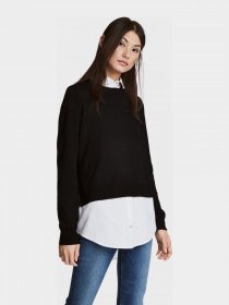 Джемпер H&M модель 0490243_чорний з білим Фото