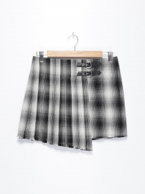 Спідниця міні H&M модель 0496573_сірий комб. Фото