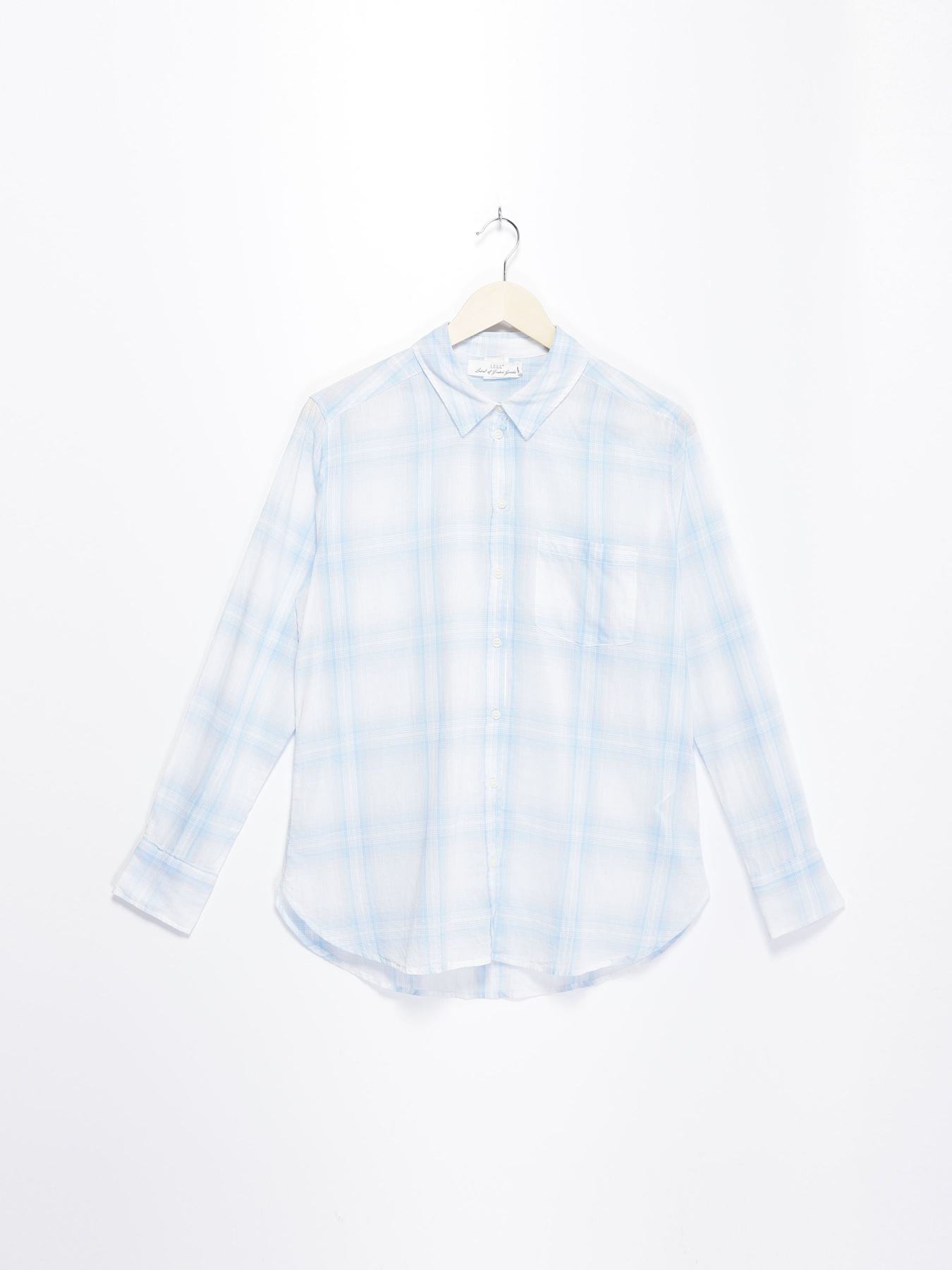 Сорочка повсякденна H&M модель 0508691_с.блакитний комб. Фото