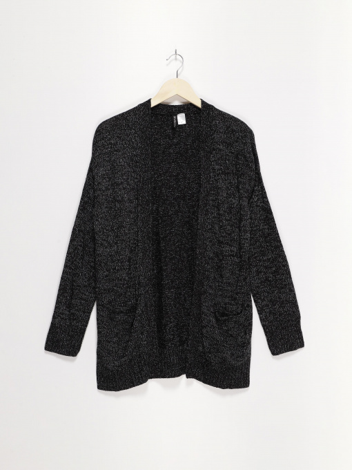 Кардиган H&M модель 0519588_чорний комб. Фото