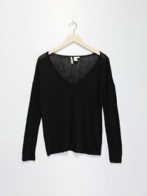 Лонгслив H&M модель 0531615_чорний Фото