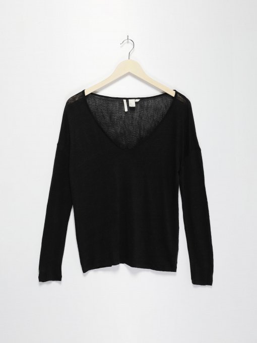 Лонгслив H&M модель 0531615_чорний Фото