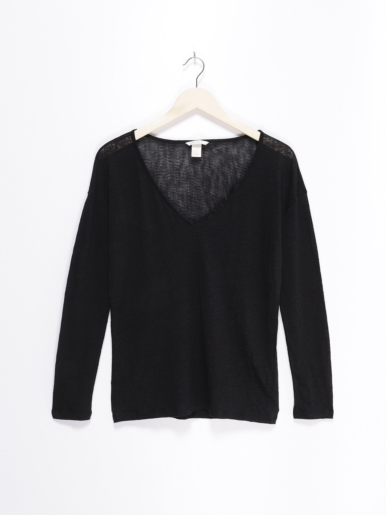 Лонгслів H&M модель 05316157_чорний Фото