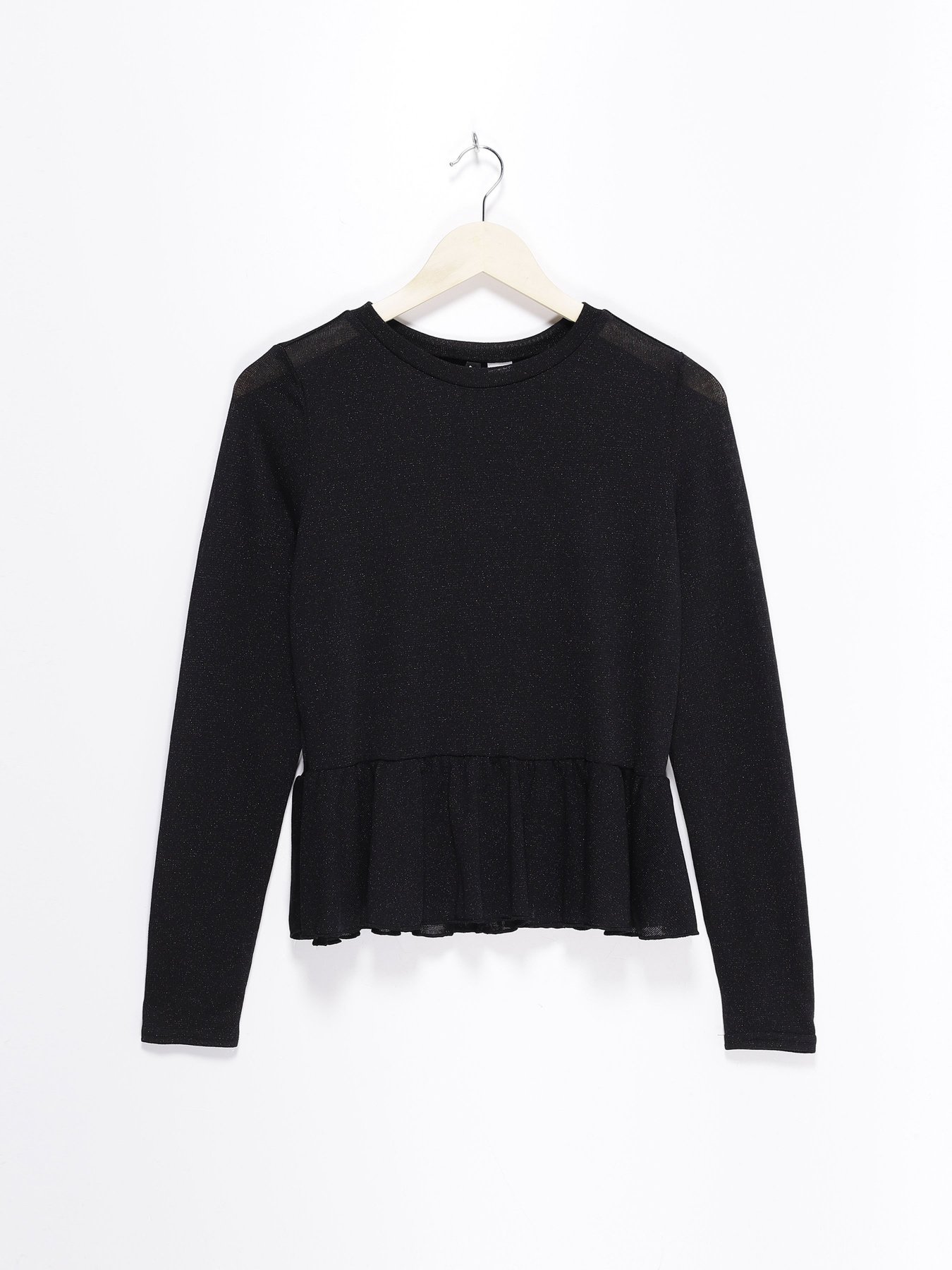 Лонгслів H&M модель 0539293_чорний Фото