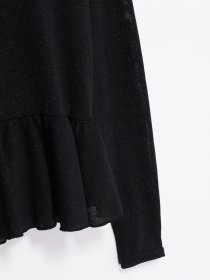 Лонгслів H&M модель 0539293_чорний Фото