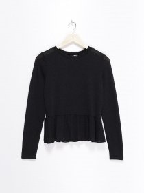 Лонгслів H&M модель 0539293_чорний Фото