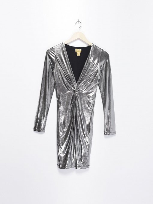 Платье мини H&M модель 0542435_срібний Фото