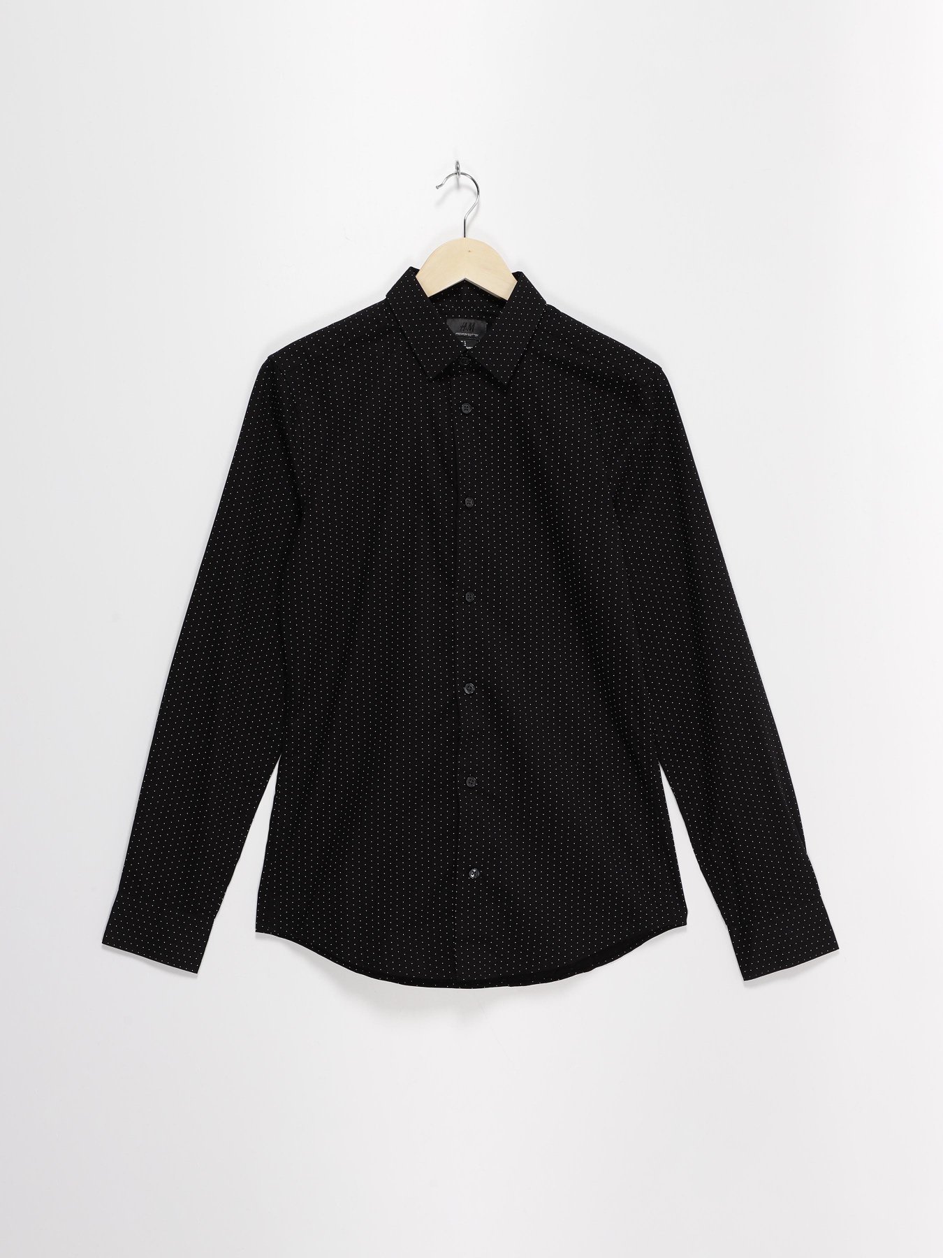 Рубашка H&M модель 0551892_чорний комб. Фото