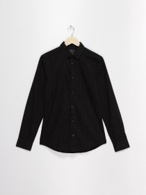 Рубашка повседневная H&M модель 0551892_чорний комб. Фото