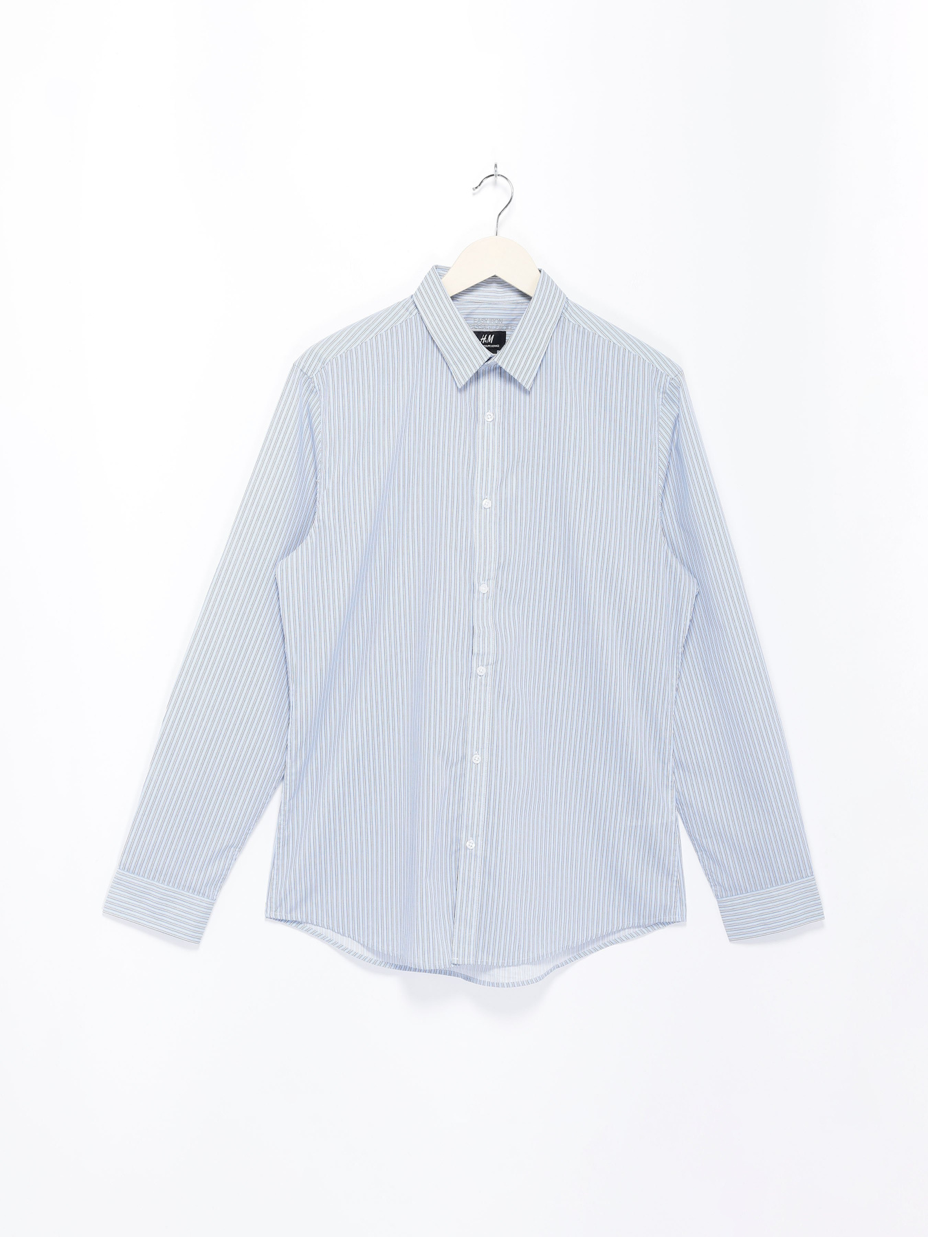 Рубашка повседневная H&M модель 0551989_синій комб. Фото