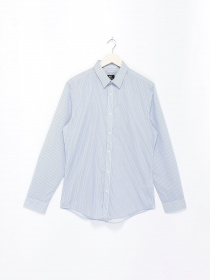 Рубашка повседневная H&M модель 0551989_синій комб. Фото