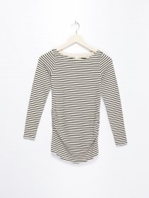 Лонгслив H&M модель 0552857_молочний з чорним Фото