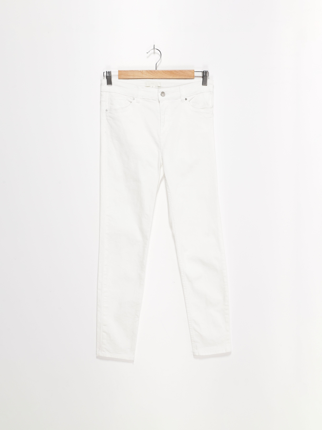 Прямые джинсы H&M модель 0562245_білий Фото