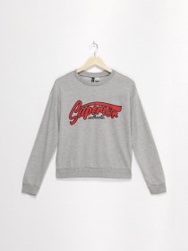 Свитшот H&M модель 0570474_сірий комб. Фото