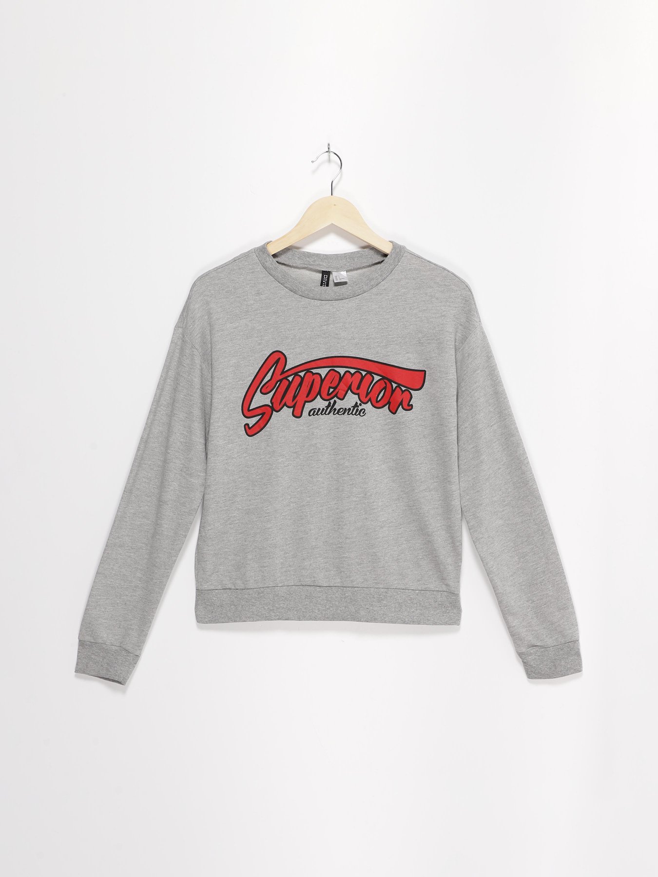 Свитшот H&M модель 0570474_сірий комб. Фото