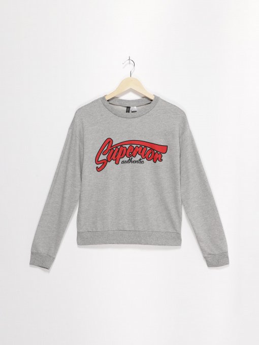 Світшот H&M модель 0570474_сірий комб. Фото