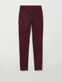 Брюки повседневные H&M модель 0663515_бордовий Фото