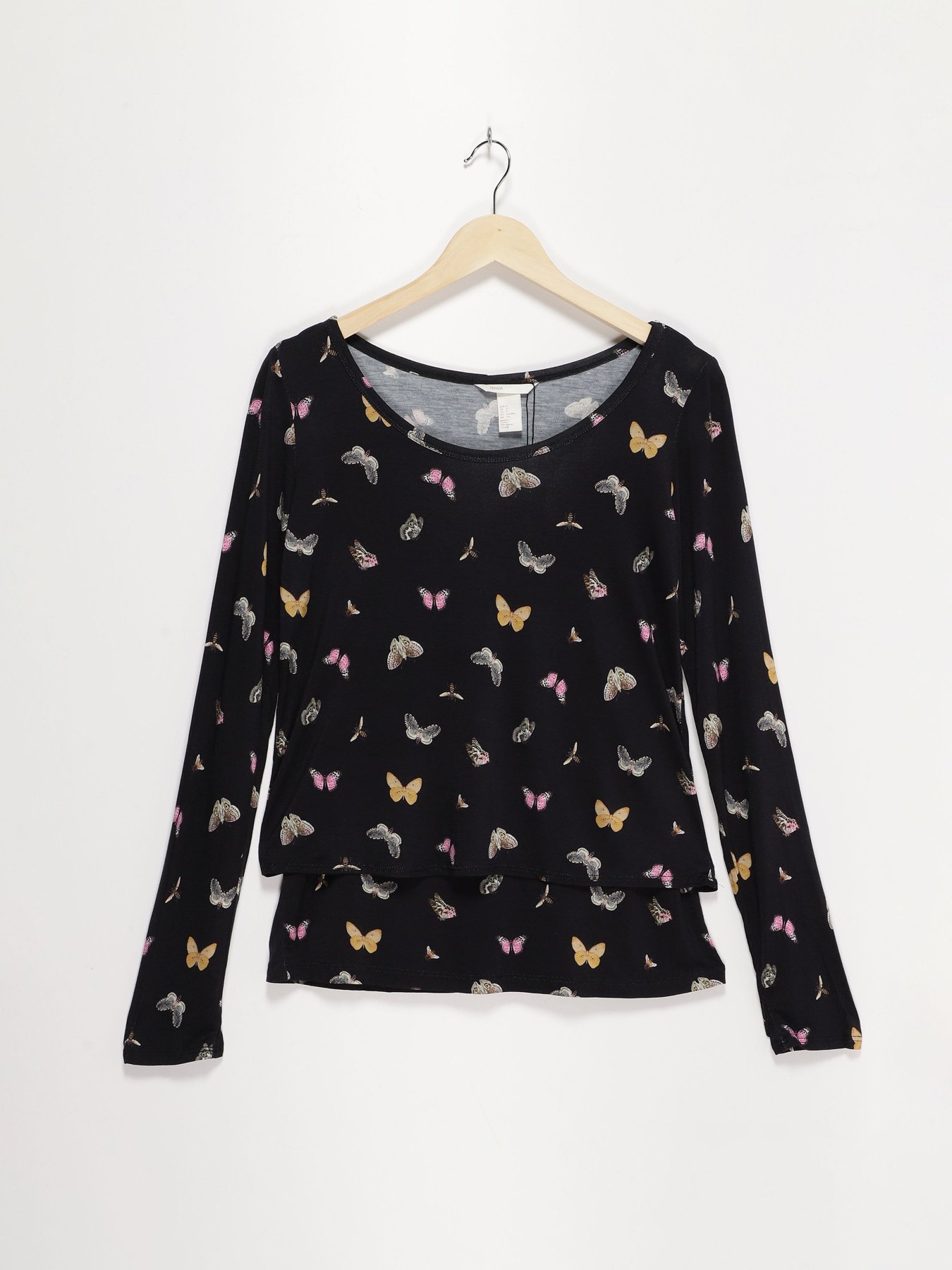 Лонгслів H&M модель 0571052_т.синій комб. Фото