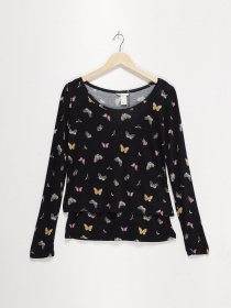 Лонгслів H&M модель 0571052_т.синій комб. Фото