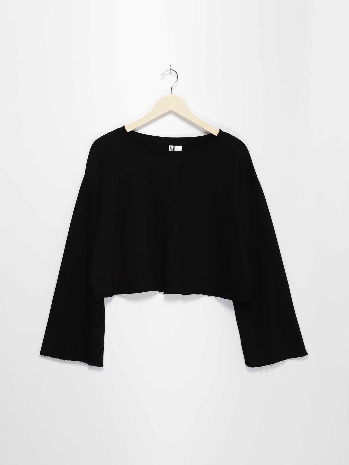 Лонгслив H&M модель 0572472_чорний Фото