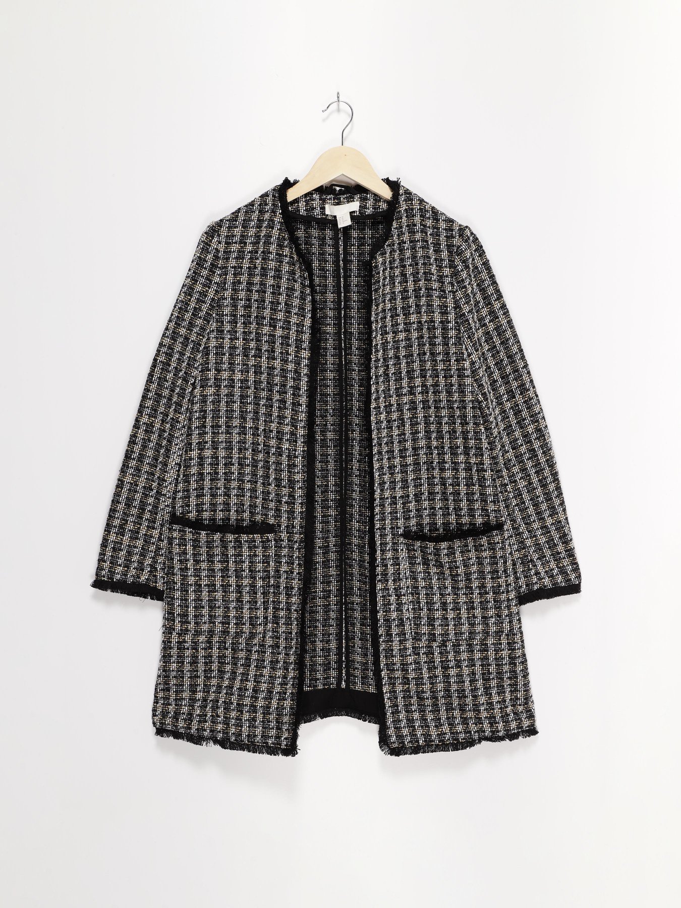 Кардиган H&M модель 0576156_чорний комб. Фото