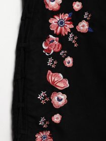 Спідниця міні H&M модель 0576416_чорний комб. Фото