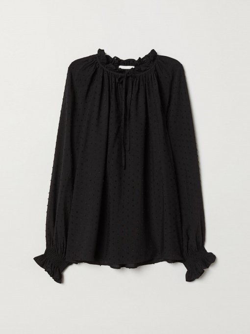 Блуза H&M модель 0667491_чорний Фото